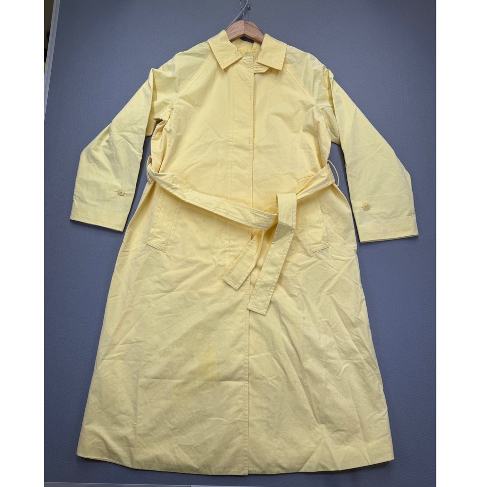 Madewell Yellow Cotton Blend Belted Trench Coat N0885 Womens Size Small NWT